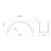 Крыло пластиковое ТМП 430х580х1300 (полуприцепы) БП